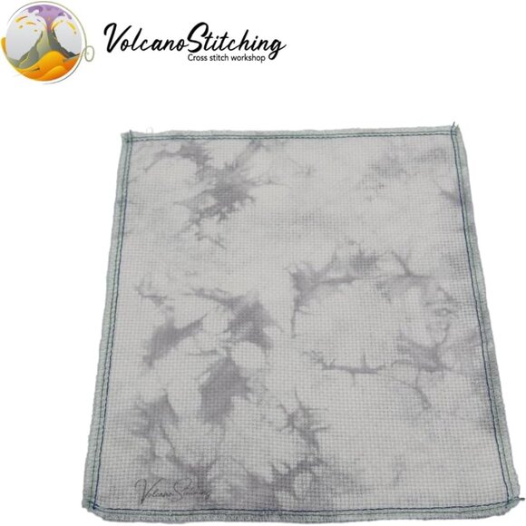 Halloween Cross Stitch Magazine & Hand-Dyed Fabric Bundle - 14ct Gray Aida, 7x9 - Picture 4 of 8